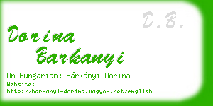 dorina barkanyi business card